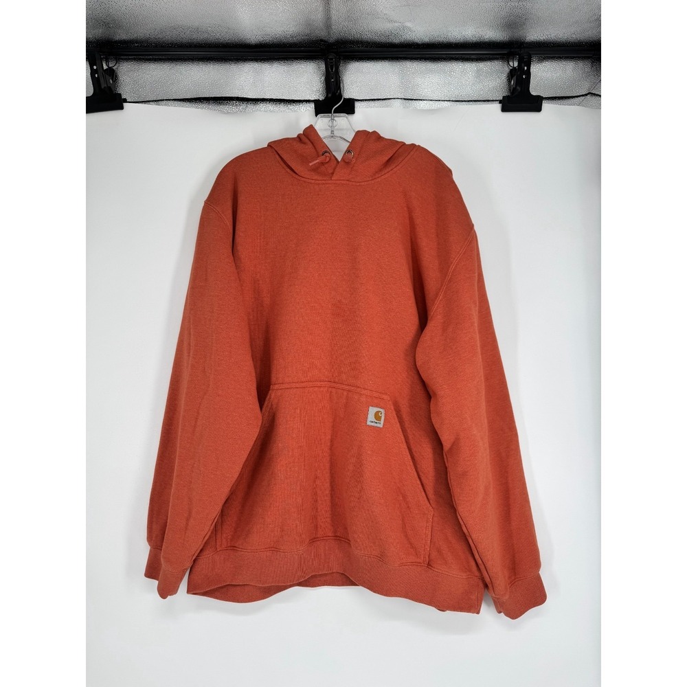 Carhartt Hoodie Sweatshirt Mens 2XL Midweight Graphic Fleece Loose Fit K288 Q38